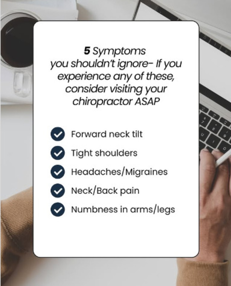 Symptoms to take note so you can consider visiting your chiropractor as soon as possible